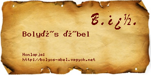 Bolyós Ábel névjegykártya